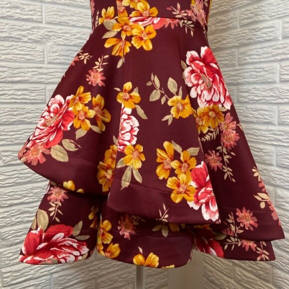 Clear Out‼️ Floral Print Strapless Dress - Picture 3 of 7